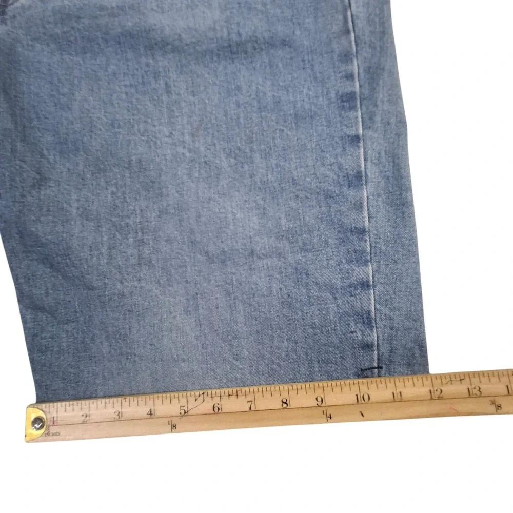 Levis 511 Slim Fit Cut Off Denim Shorts Mens 42 Blue Light Wash Stretch Raw Hem